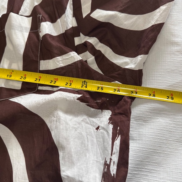 SNDYS Australia Swim Trendy cover up brown and White oversized top SZ 6 - Picture 7 of 10